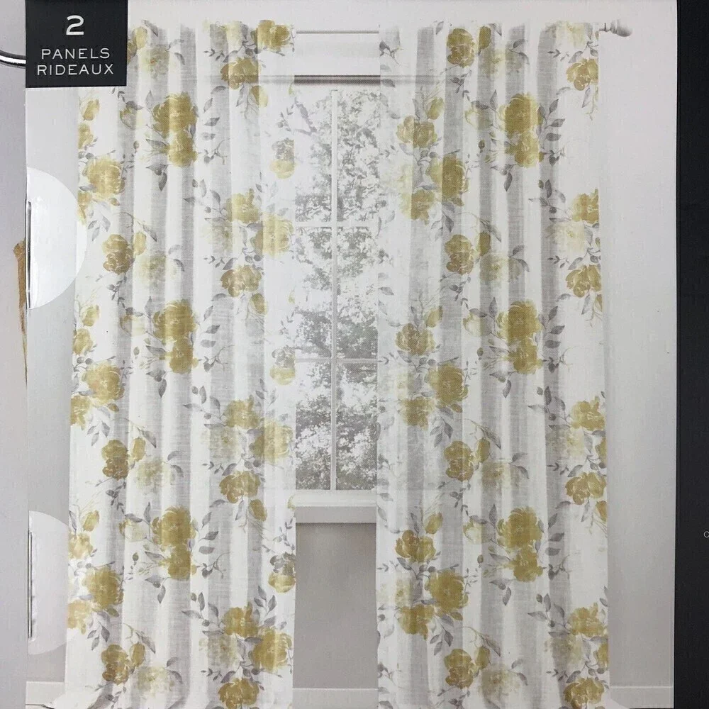 Ralph Lauren Floral Window Panels 50x96 in drapes romantic cottage